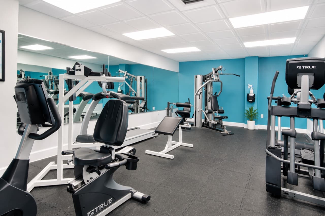 SeaWatch Resort fitness center with cardio and strength equipment