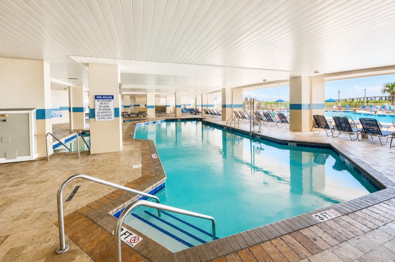 Indoor pool area at SeaWatch Resort