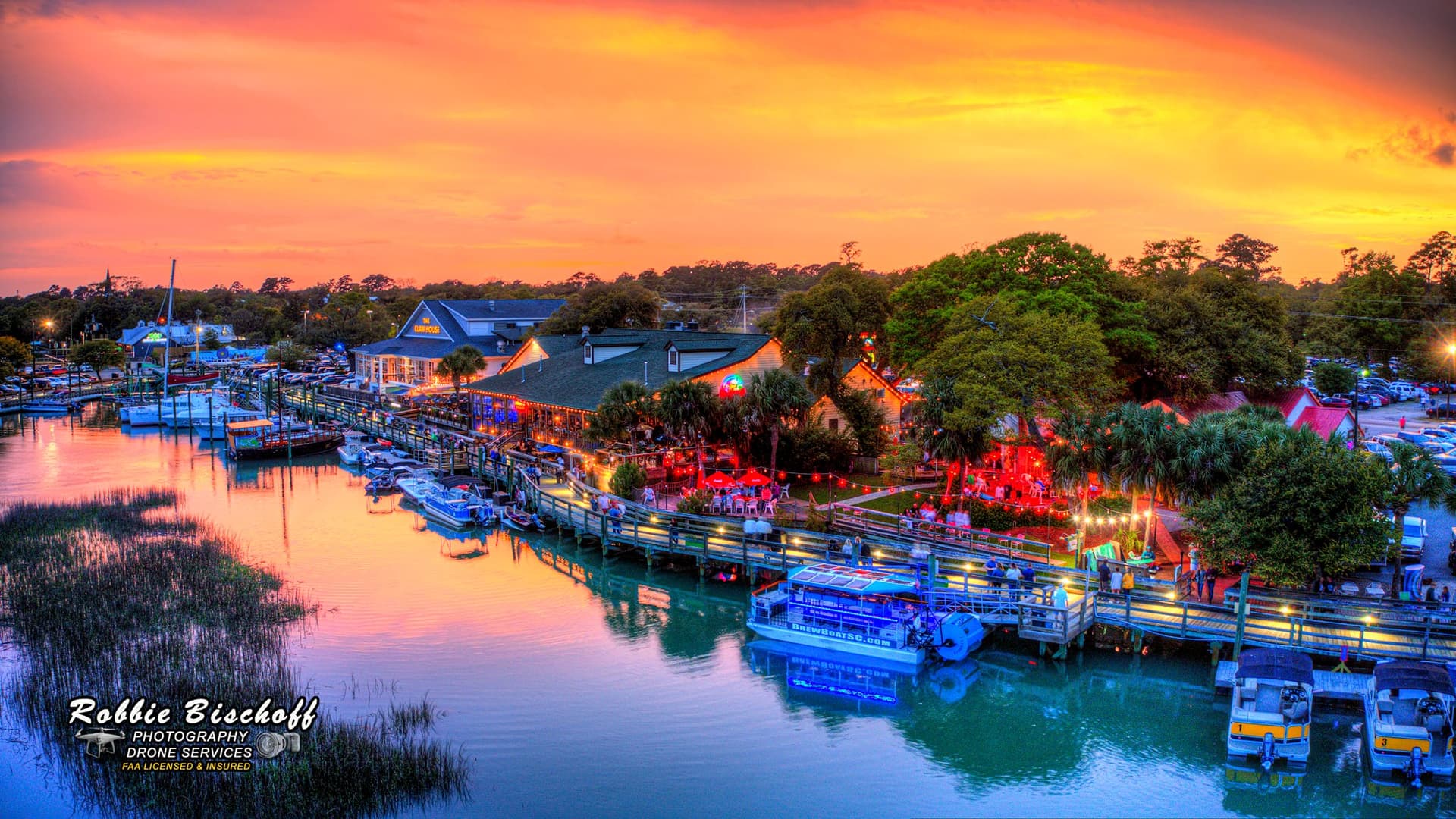 Murrells Inlet MarshWalk at sunset